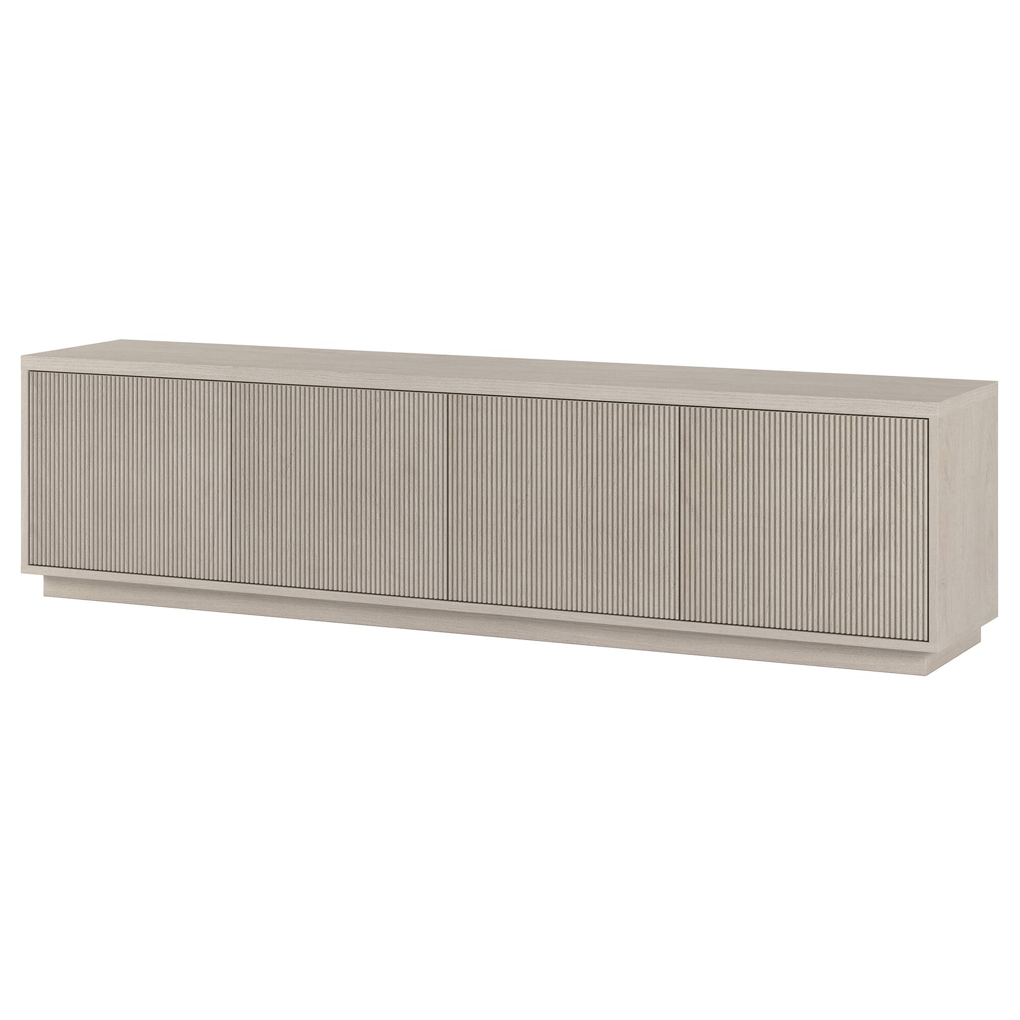 Left. Hudson&Canal - Hanson Rectangular Fluted TV Stand for TV's up to 85" in Alder White - Alder White.