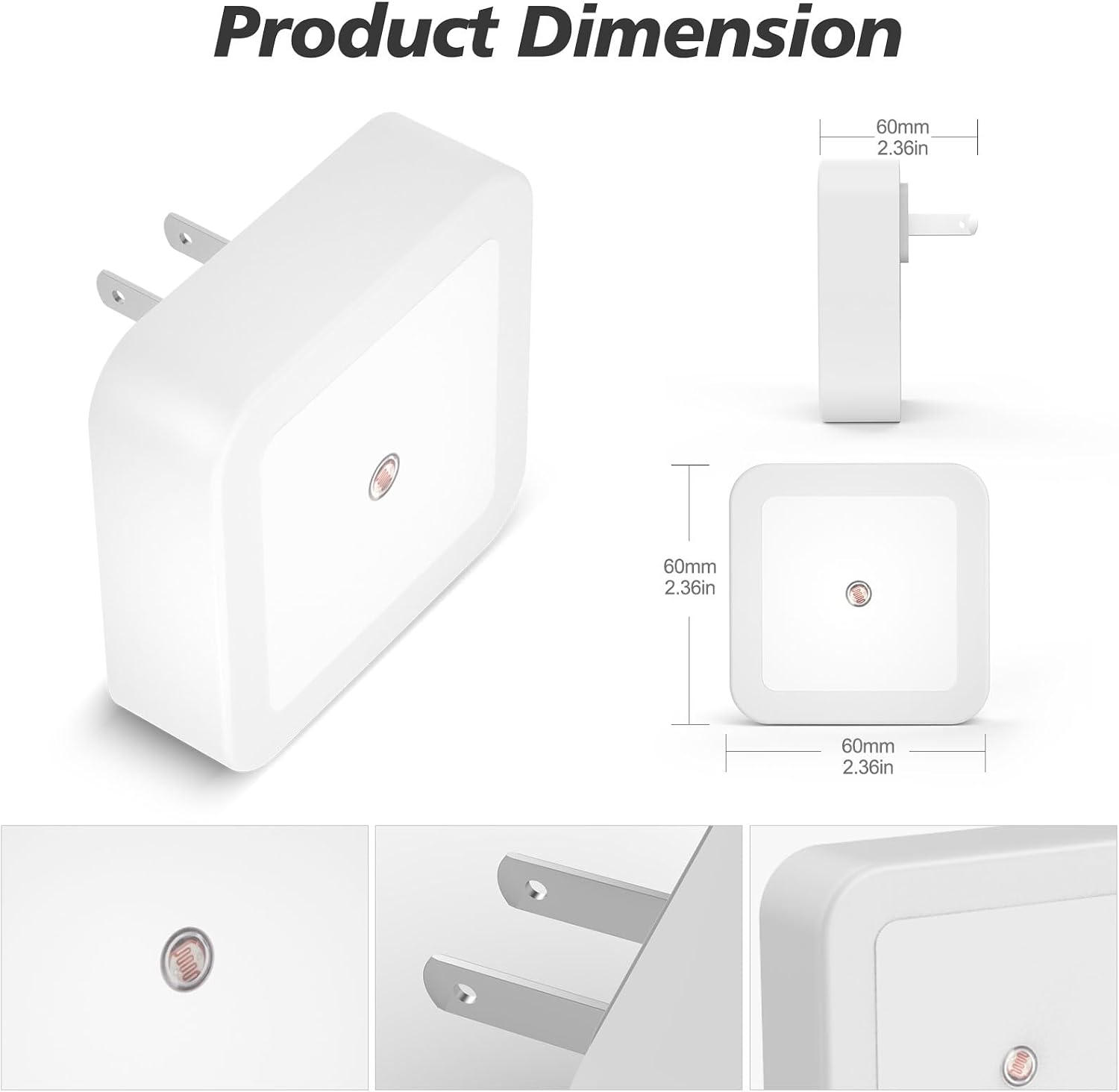 Product Dimension: 60mm (2.36in) x 60mm (2.36in) x 60mm (2.36in)