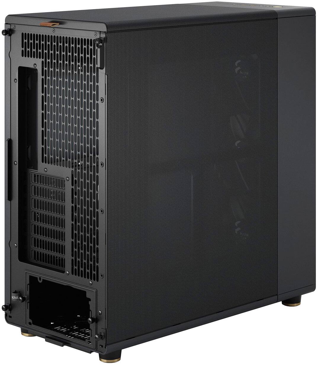 Alt View 7. Fractal Design - North XL Charcoal Black EATX, ATX, microATX, Mini-ITX Chassis with Walnut Front and Mesh Side Panel Mid Tower PC Case - Black.