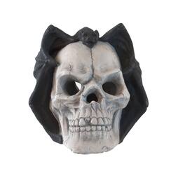 Ecooso - Metal Human Skull Gas Log Decoration for Fire Pits and Halloween Displays - Beige+Black