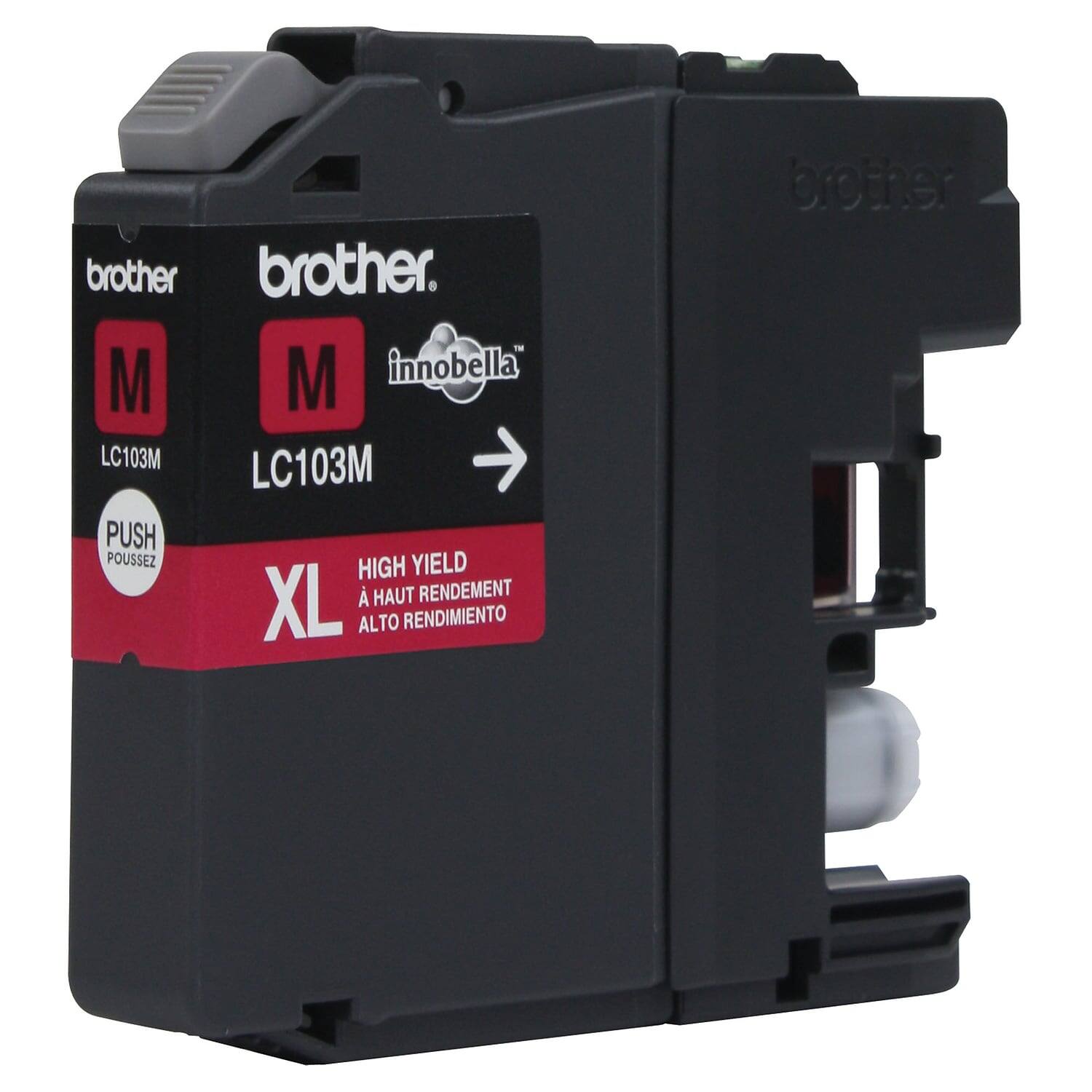 brother  
innobella™  
LC103M  
PUSH  
POUSSEZ  
XL  
HIGH YIELD  
À HAUT RENDEMENT  
ALTO RENDIMIENTO