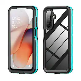 Dteck - Waterproof Rugged Case for Samsung Galaxy A17 5G,IP68 Underwater Built-in Screen Protector Full-Body Shockproof Cover - Grassblue