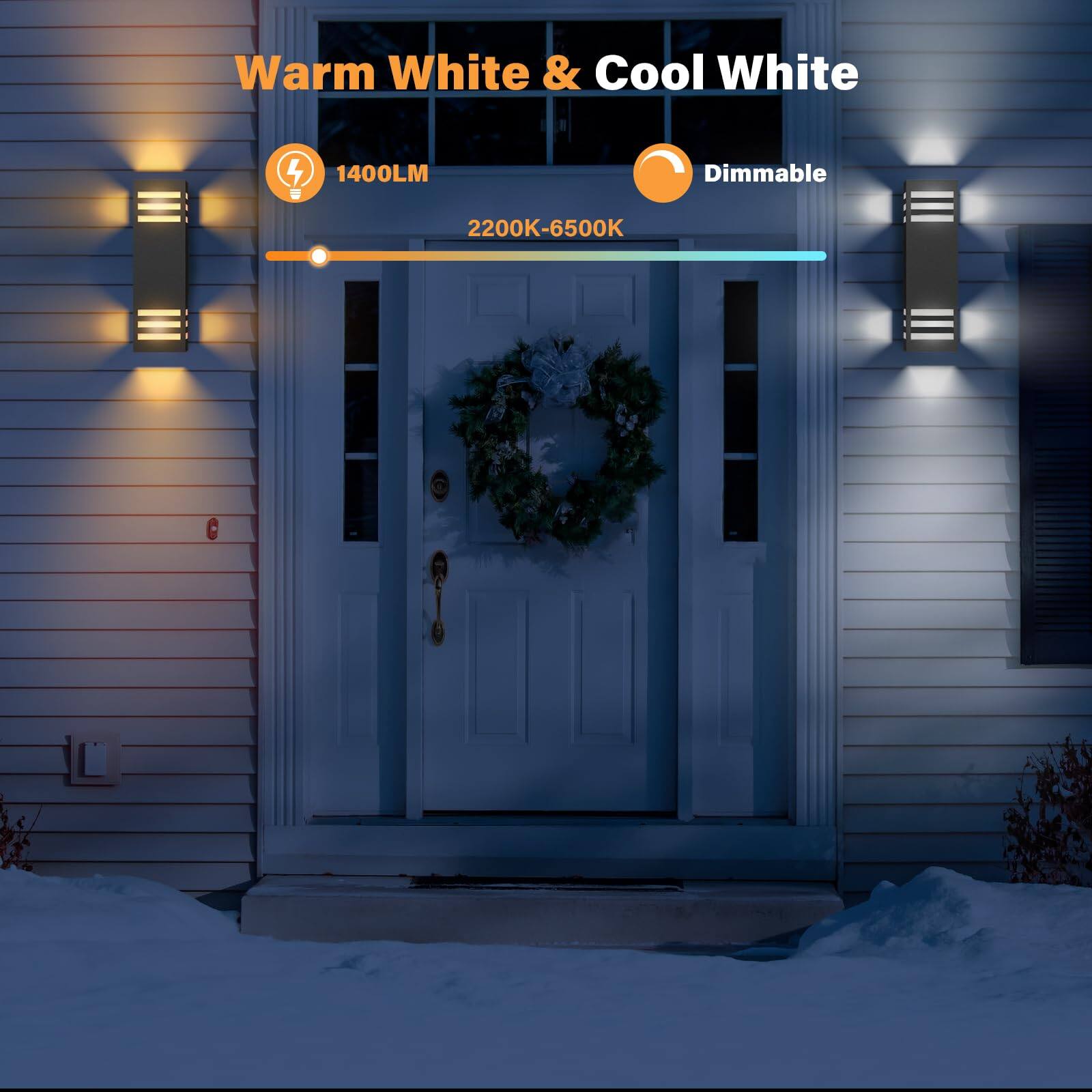 Warm White & Cool White  
1400LM  
2200K-6500K  
Dimmable