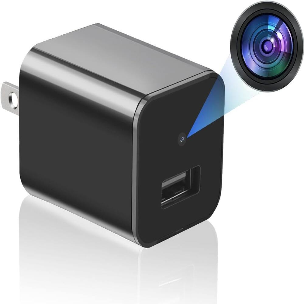Front. RTMB - Hidden Camera 1080P WiFi Spy Camera - Spy Cam with Night Vision & Motion Detection, Wireless Indoor - Black.