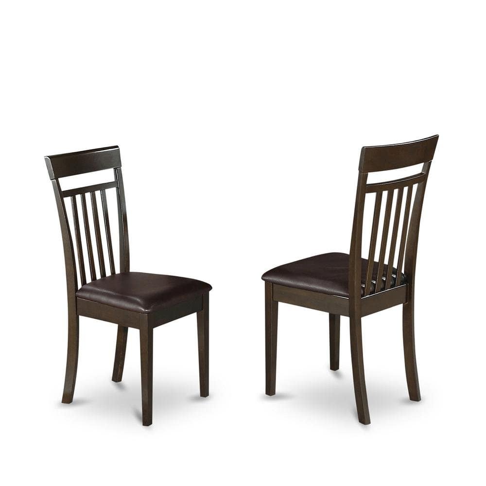 FurniFact - Elegant Wooden Dining Chairs – Slat Back Kitchen Chairs - Cappuccino price history on PriceWatchPro