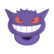 Angle. PopSockets - Adhesive PopGrip Universal Grip & Stand for Cell Phones - Pokemon - Gengar Face.