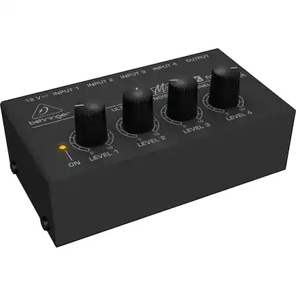 OUTPUT 4
INPUT 3
INPUT 3
2
INPUT NEL 1
Mic
INPUT 12
Ve
V
NOIS
ULT
behringer
10
3
10
LEVEL 0
2
10
LEVEL 1
LEVEL ON
R
10
0
4
LEVEL