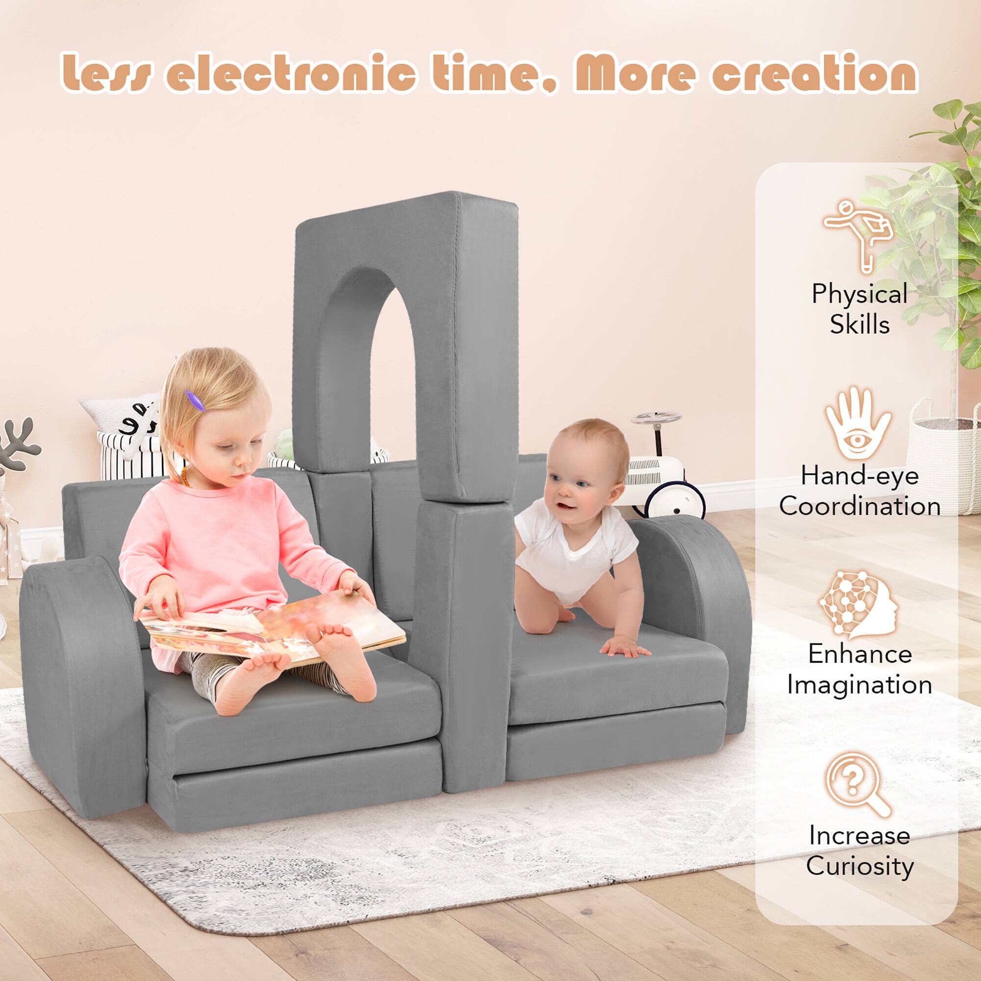 less electronic time. More creation

Physical Skills  
Hand-eye Coordination  
Enhance Imagination  
Increase Curiosity