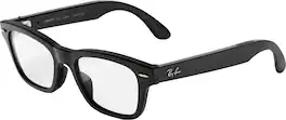 Ray-Ban Meta - Audio Burbank, Audio Only AI Glasses - Clear Lenses - Matte Black