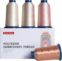 Poolin - Richword Embroidery Thread 4 Big Rolls 4000M(4374Y) 40WT Polyester Thread for All Embroidery Machines Combo 2