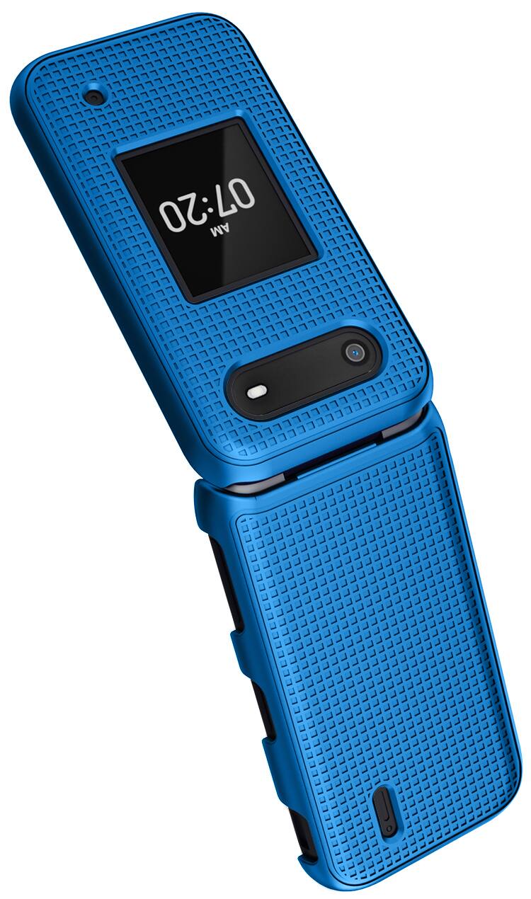 Alt View 5. Nakedcellphone - Hard Case for Nokia 2760 2780 Flip Phone - Blue.