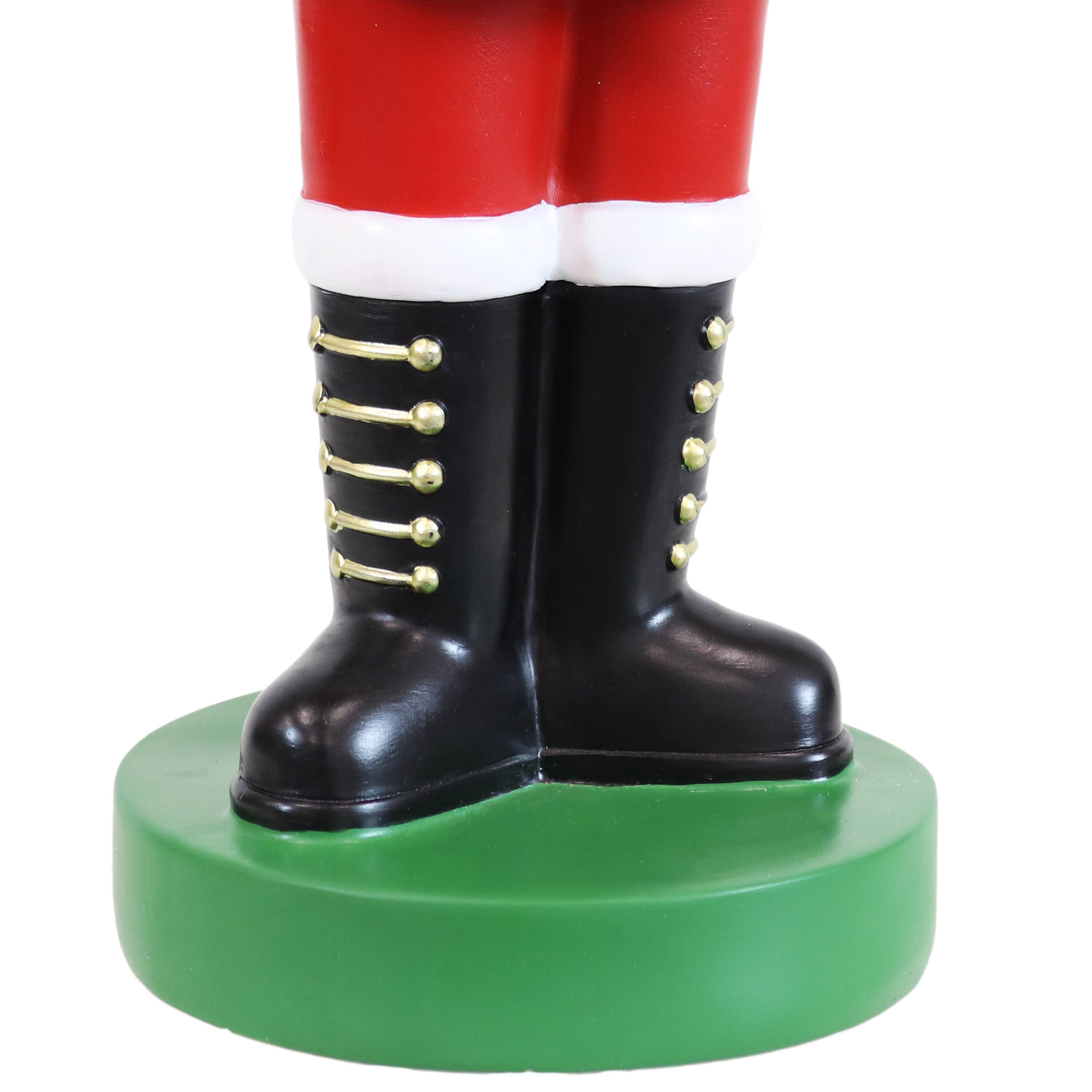 Alt View 9. Sunnydaze - Santa Claus with Tree Indoor Nutcracker Statue - 16.75 in - Red and Green.