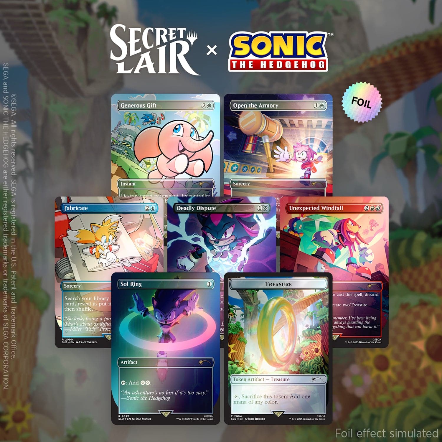 Wizards of The Coast - Magic: The Gathering TCG: Secret Lair x Sonic - Chasing Adventure - Foil