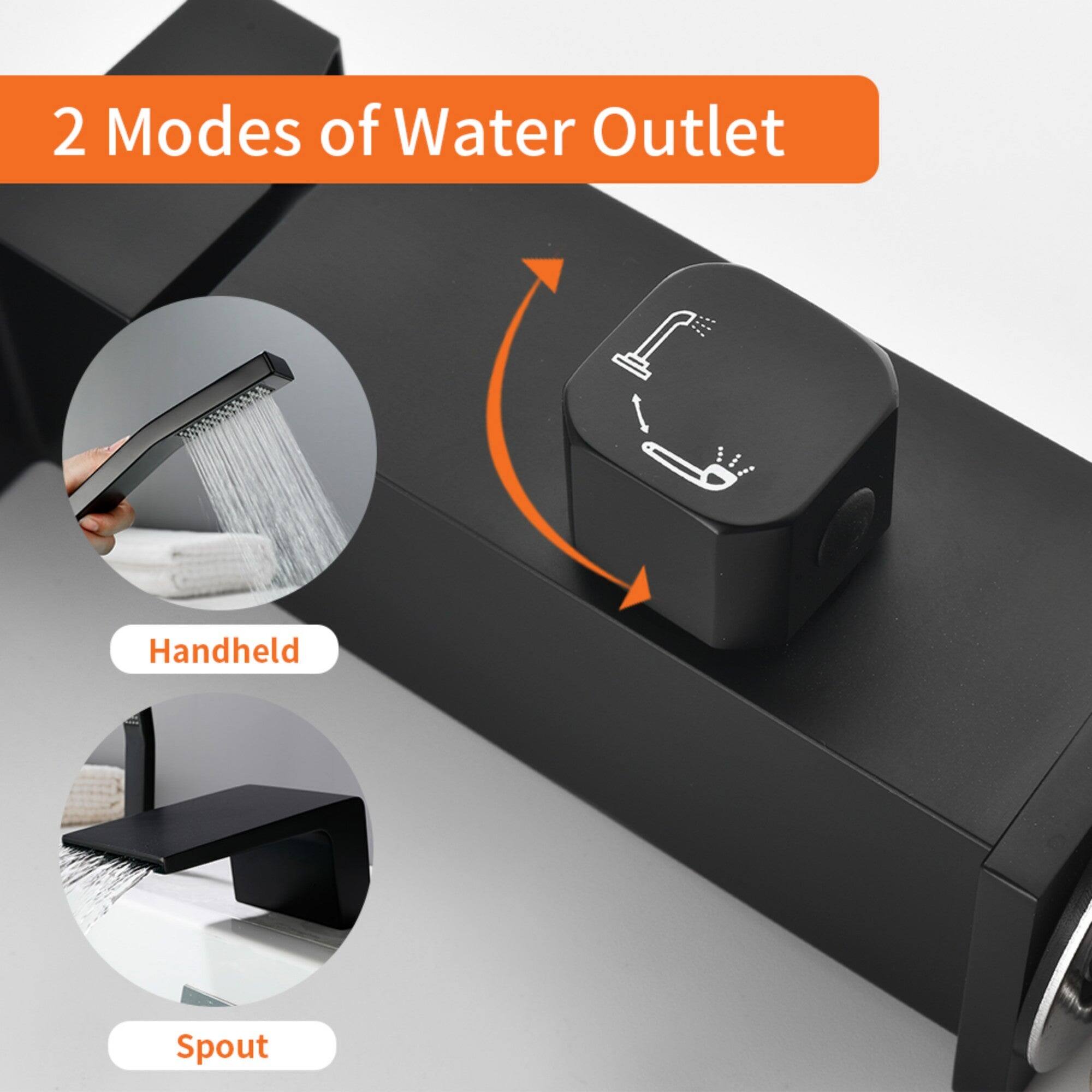 2 Modes of Water Outlet

- Handheld
- Spout