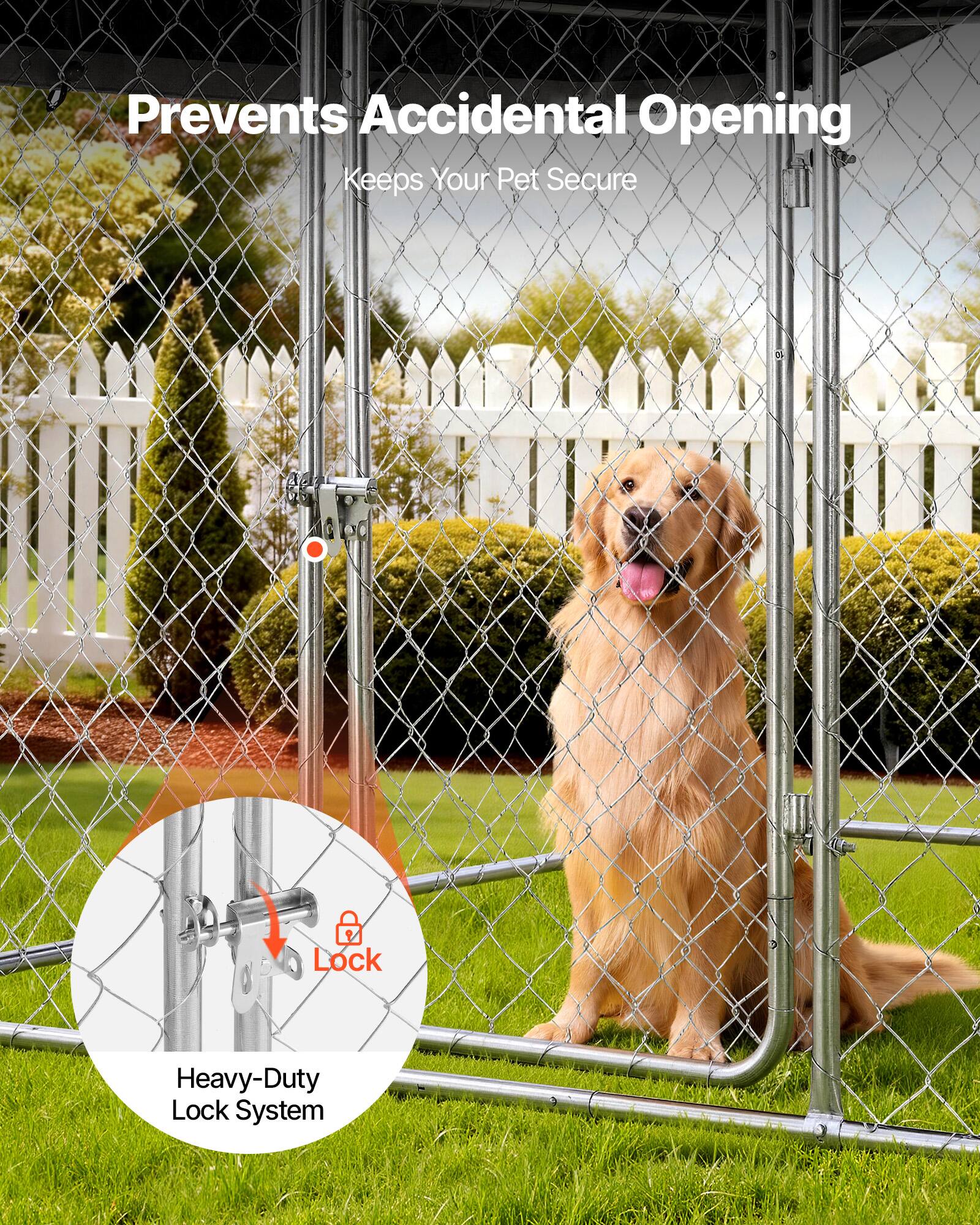 Prevents Accidental Opening  
Keeps Your Pet Secure  

Heavy-Duty Lock System