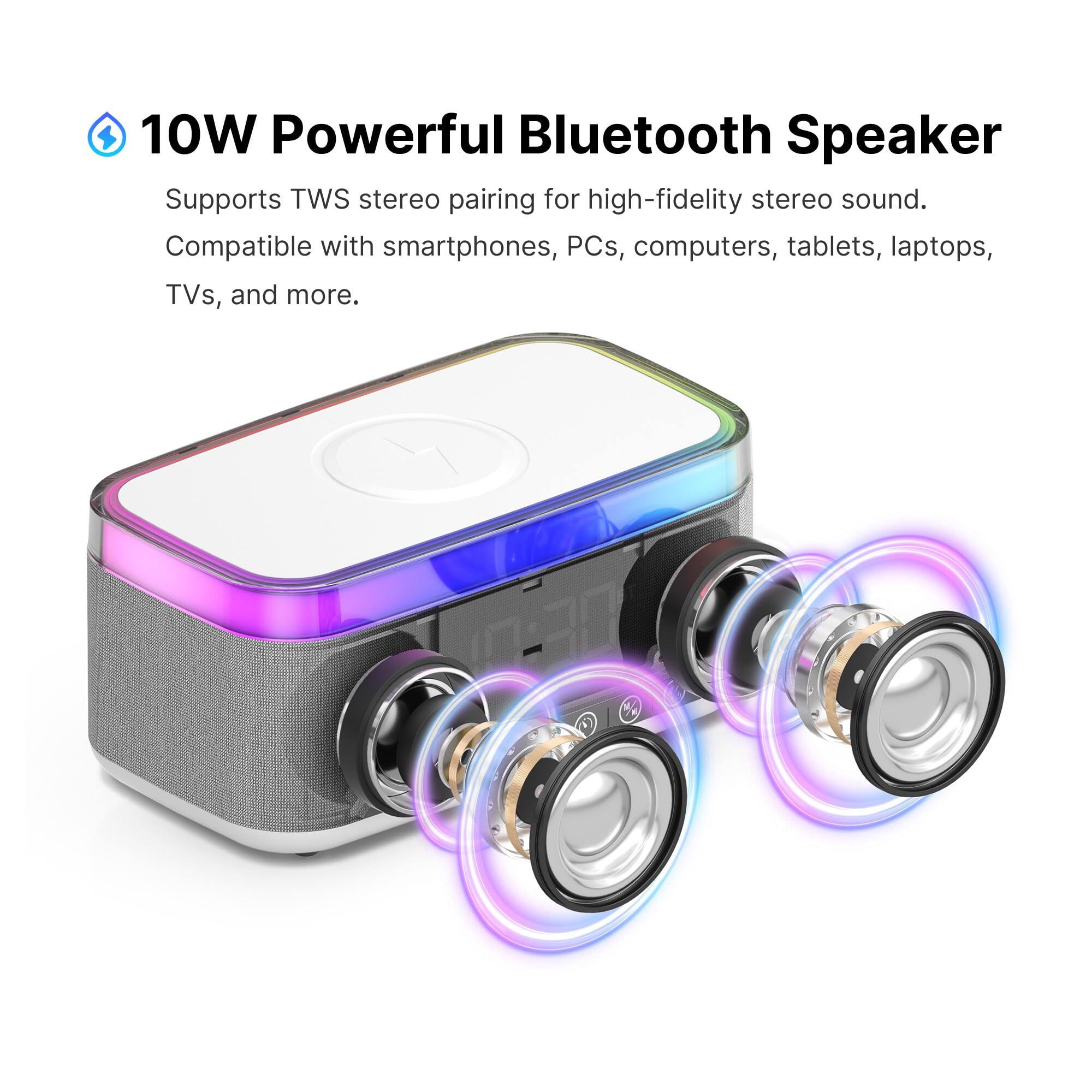 10W Powerful Bluetooth Speaker

Supports TWS stereo pairing for high-fidelity stereo sound. Compatible with smartphones, PCs, computers, tablets, laptops, TVs, and more.