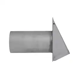 Lambro - 8" 26-Gauge Steel Wall Exhaust Hood Vent, Damper, Wire Mesh Screen, 11" Pipe, EC-3480GMS-11-PG