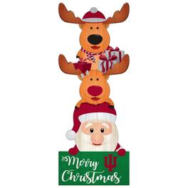Fan Creations - Indiana Hoosiers 31'' Santa Stack Leaner - Multicolor