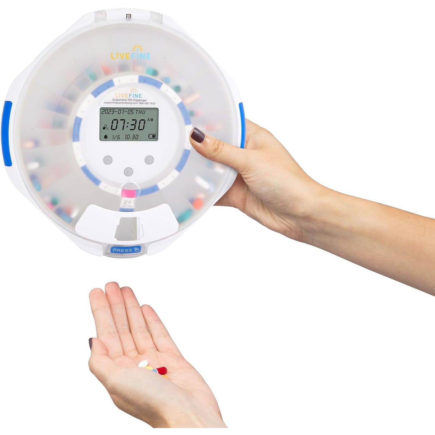 LIVEFINE Automatic Pill Dispenser

2023-01-05 THU AM 07:30

1/6 10:30

PRESS