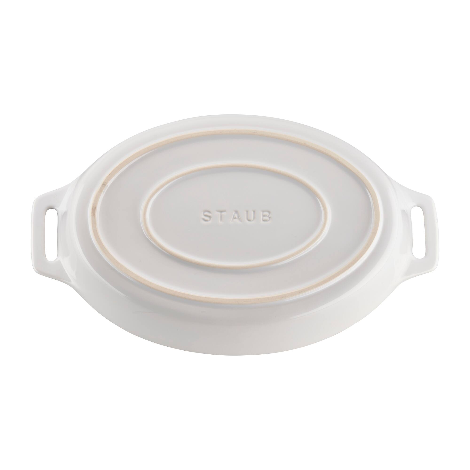 Alt View 3. Staub - Staub Ceramic 2-pc Oval Baking Dish Set - White - White.