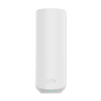 Front. NETGEAR - Orbi 370 Series BE5000 Dual-Band Mesh Wi-Fi 7 Add-on Satellite (1-pack) - White.