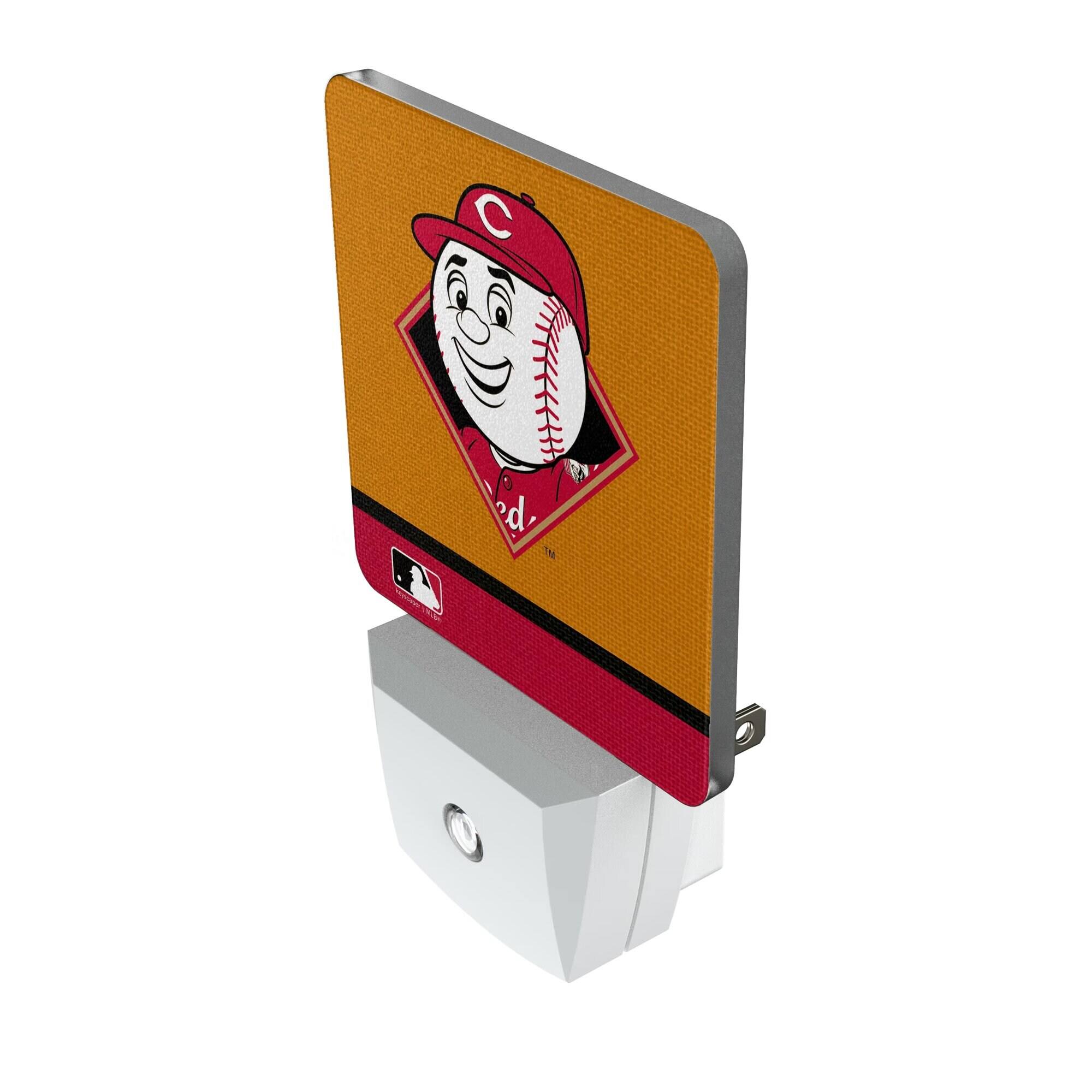 Alt View 1. Keyscaper - Cincinnati Reds Stripe Mascot Nightlight 2-Pack - Multicolor.