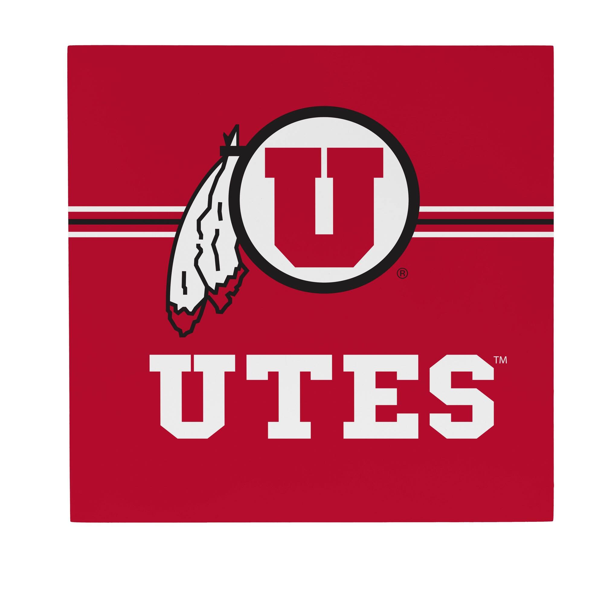 Utah Utes 12" x 12" Wood Wall Sign
