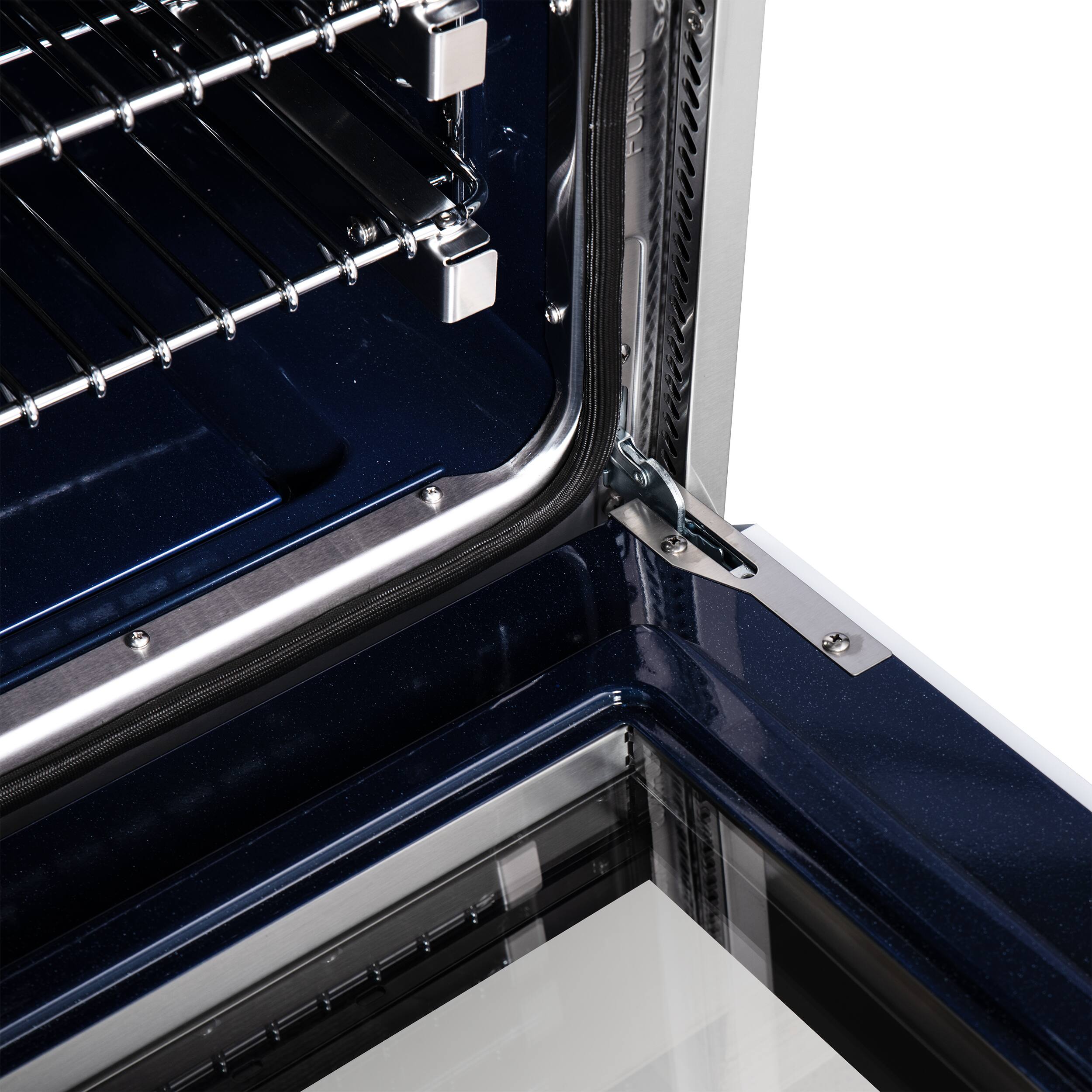 Alt View 12. Forno Appliances - Massimo 4.32 Cu. Ft. Freestanding Gas Convection Range with Air Fryer Kit, Wok Support & Griddle - White.