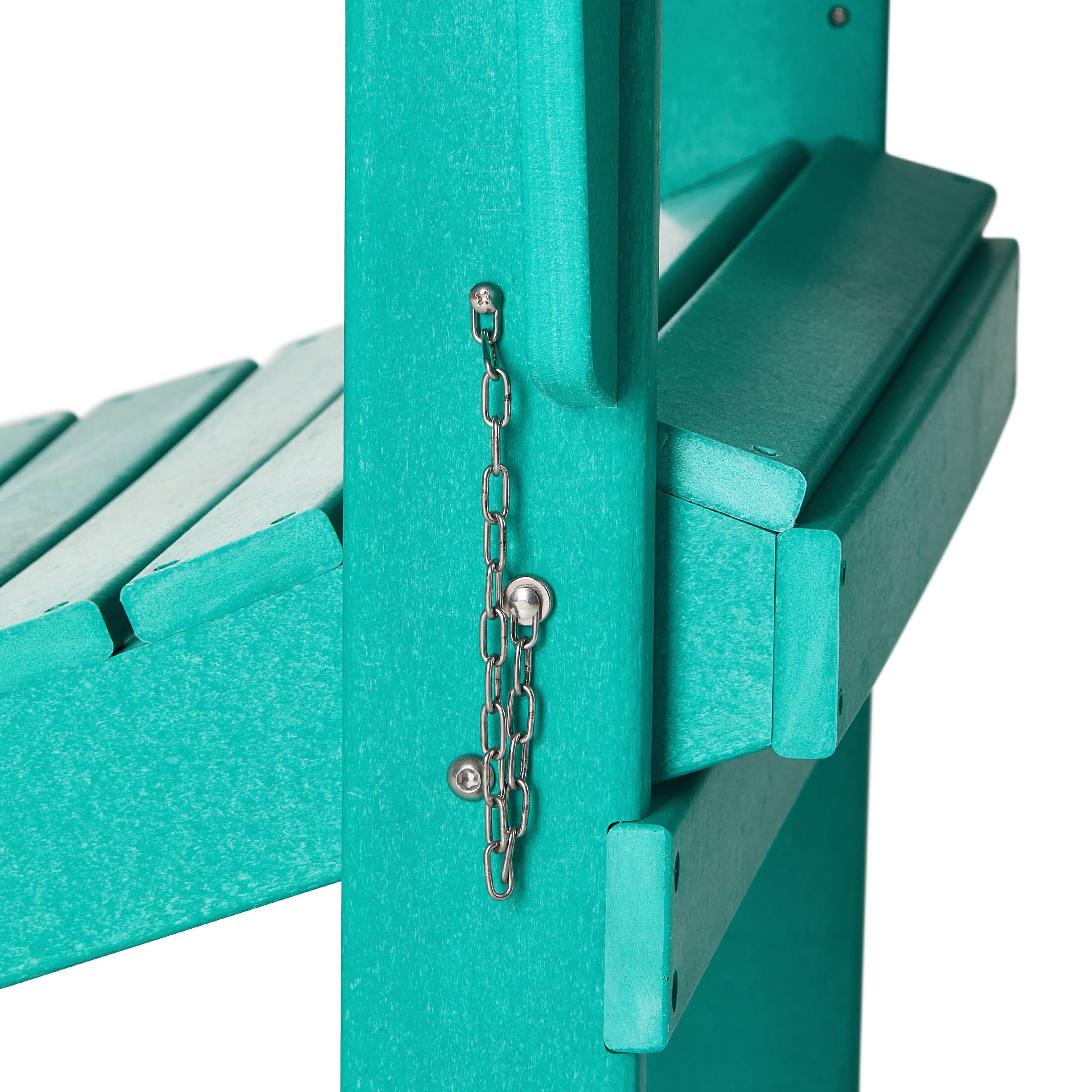 Alt View 6. WestinTrends - WestinTrends Malibu HDPE Outdoor Patio Folding Poly Adirondack Chair - Turquoise.