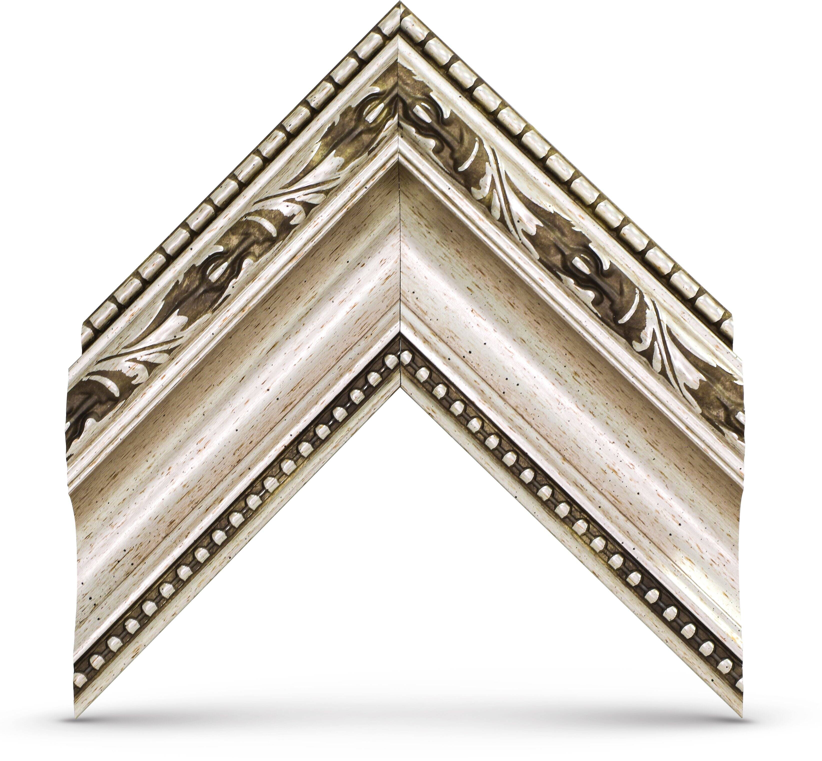 Alt View 11. Deco TV Frames - Premiere Bezel for Samsung the Frame TV - 85" - Ornate Silver.