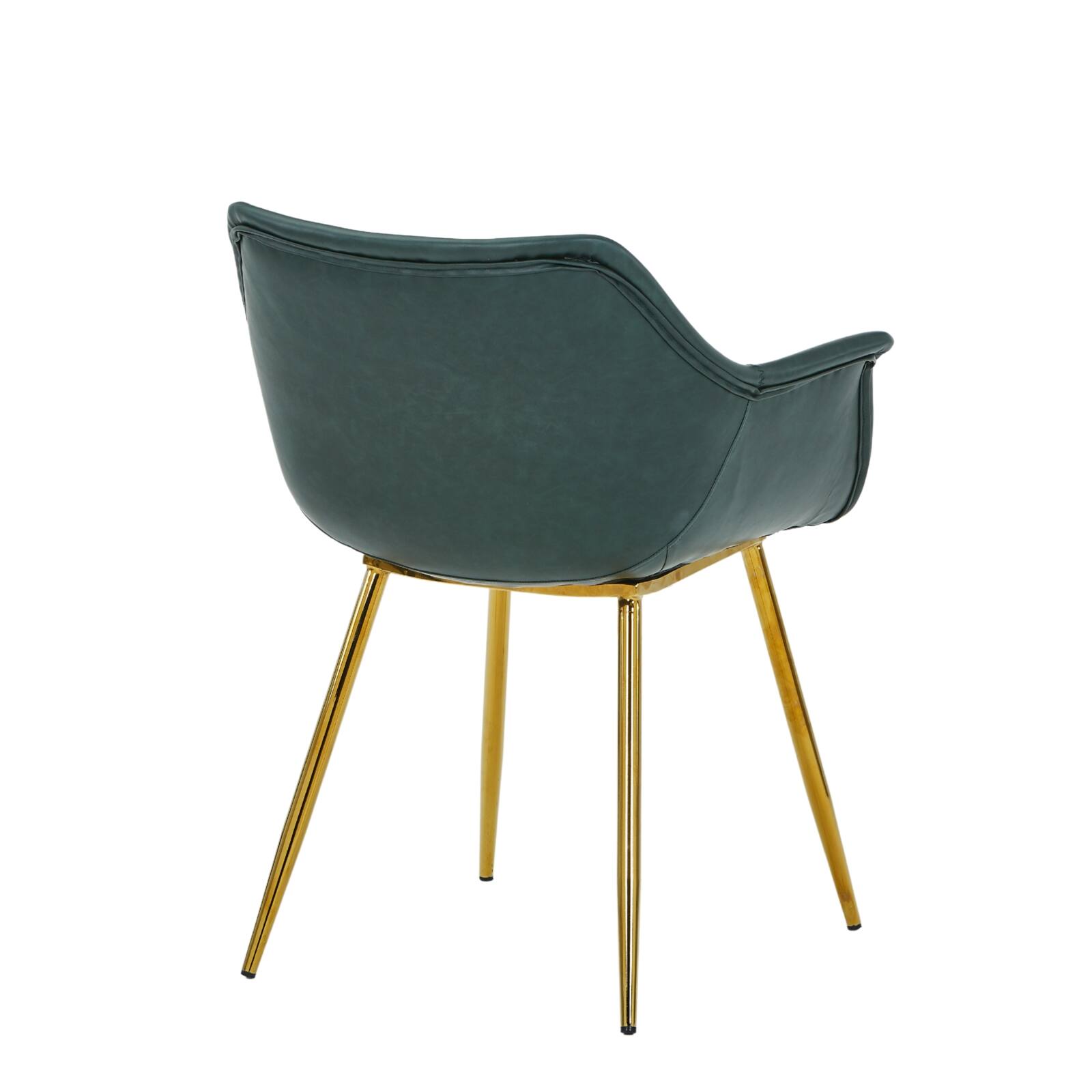 Alt View 8. LeisureMod - Markley 2-PCS Ergonomic Upholstered Leather Dining Chair - Modern Mid Century Industrial Kitchen Accent Chair - Olive Green.