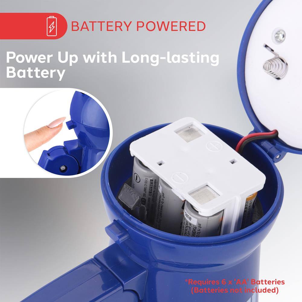 BATTERY POWERED

Power Up with Long-lasting Battery

*Requires 6 x 'AA' Batteries (Batteries not included)