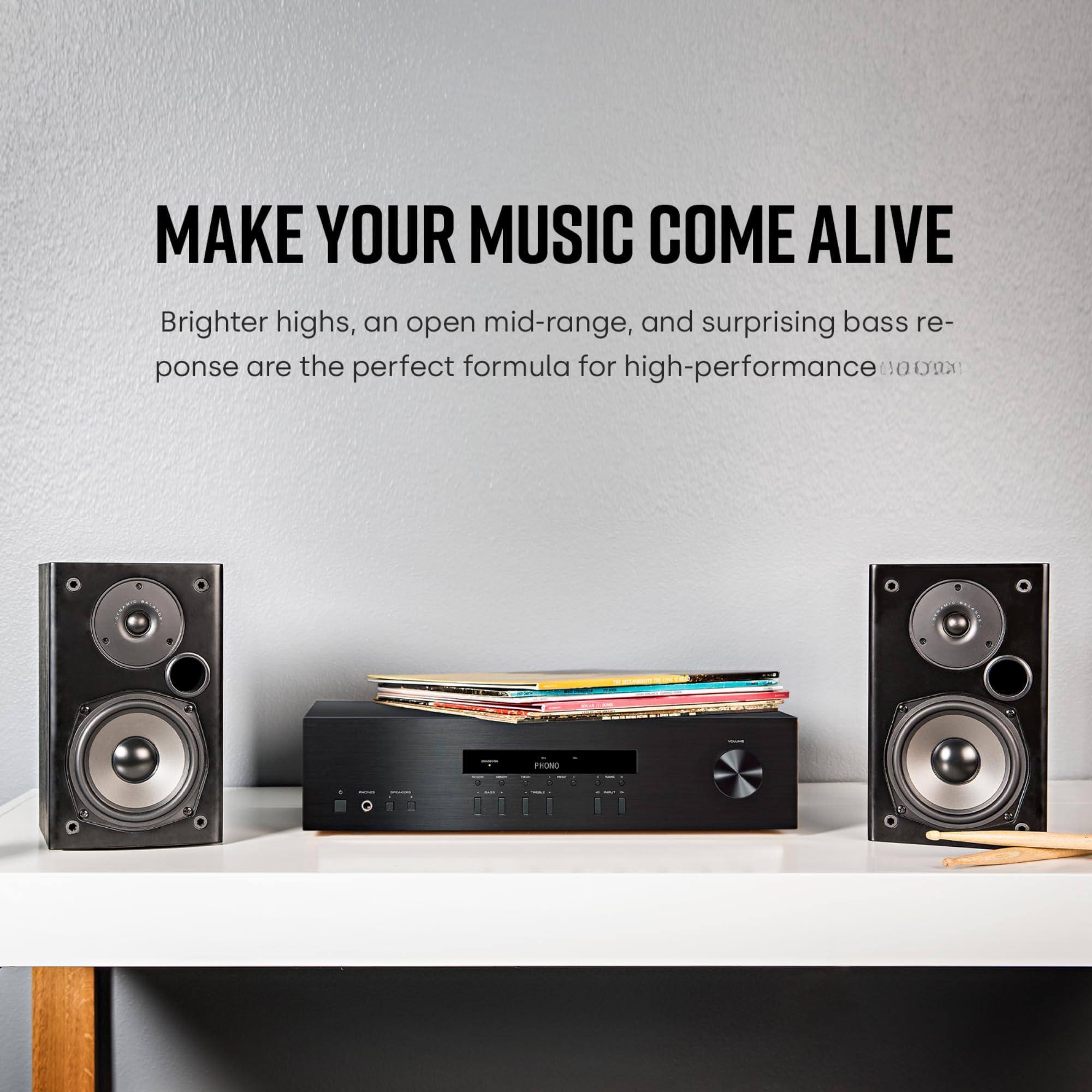 MAKE YOUR MUSIC COME ALIVE

Brighter highs, an open mid-range, and surprising bass response are the perfect formula for high-performance audio.