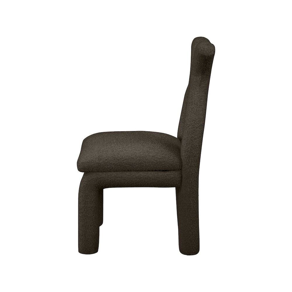 Alt View 4. Meridian Furniture - Xena Brown Boucle Fabric Accent/Dining Chair - Brown.