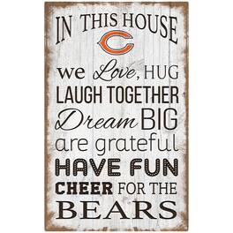 Fan Creations - Chicago Bears 11'' x 19'' Team In This House Sign - Multicolor