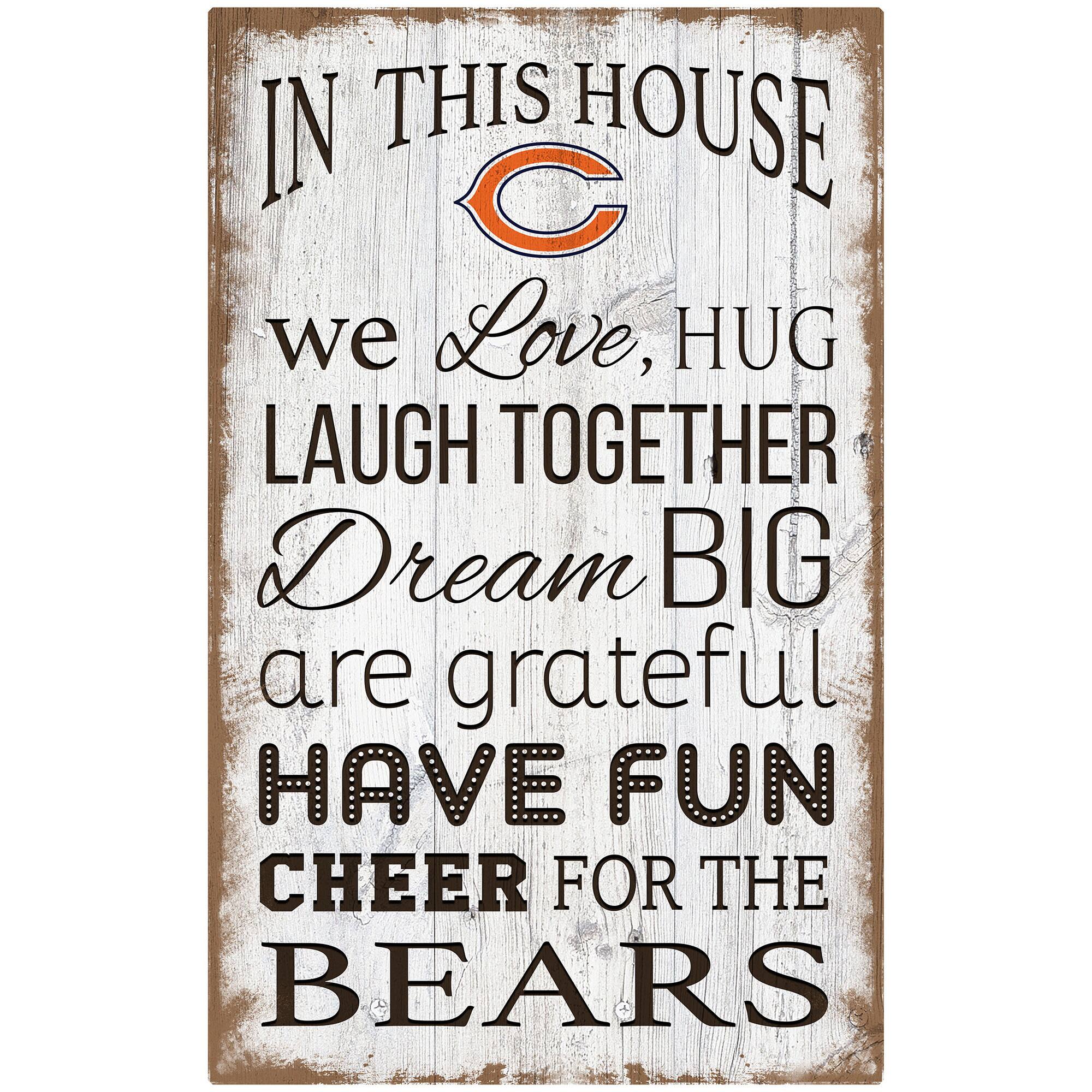 Chicago Bears 11'' x 19'' Team In This House Sign