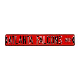Authentic Street Signs - Atlanta Falcons 6" x 36" Steel Street Sign - Red