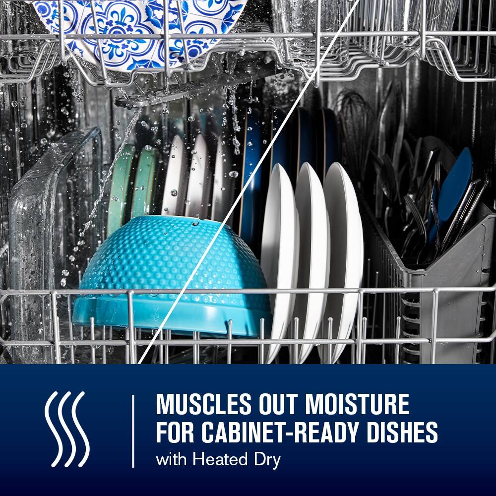 MUSCLES OUT MOISTURE FOR CABINET-READY DISHES with Heated Dry