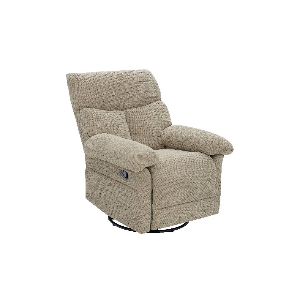 Alt View 6. Ropilly - Ropilly Modern swivel rocker recliner, camel fabric glider armchair for living room - Camel.