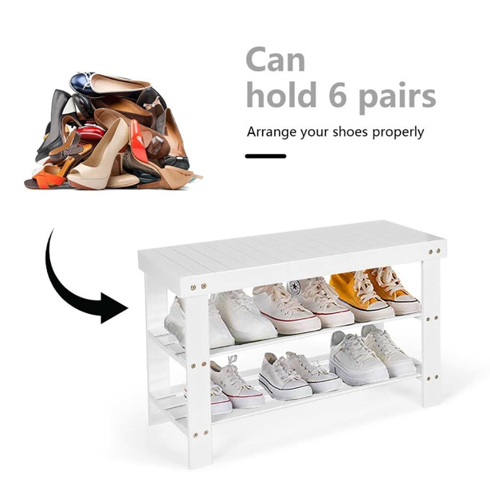 Can hold 6 pairs  
Arrange your shoes properly