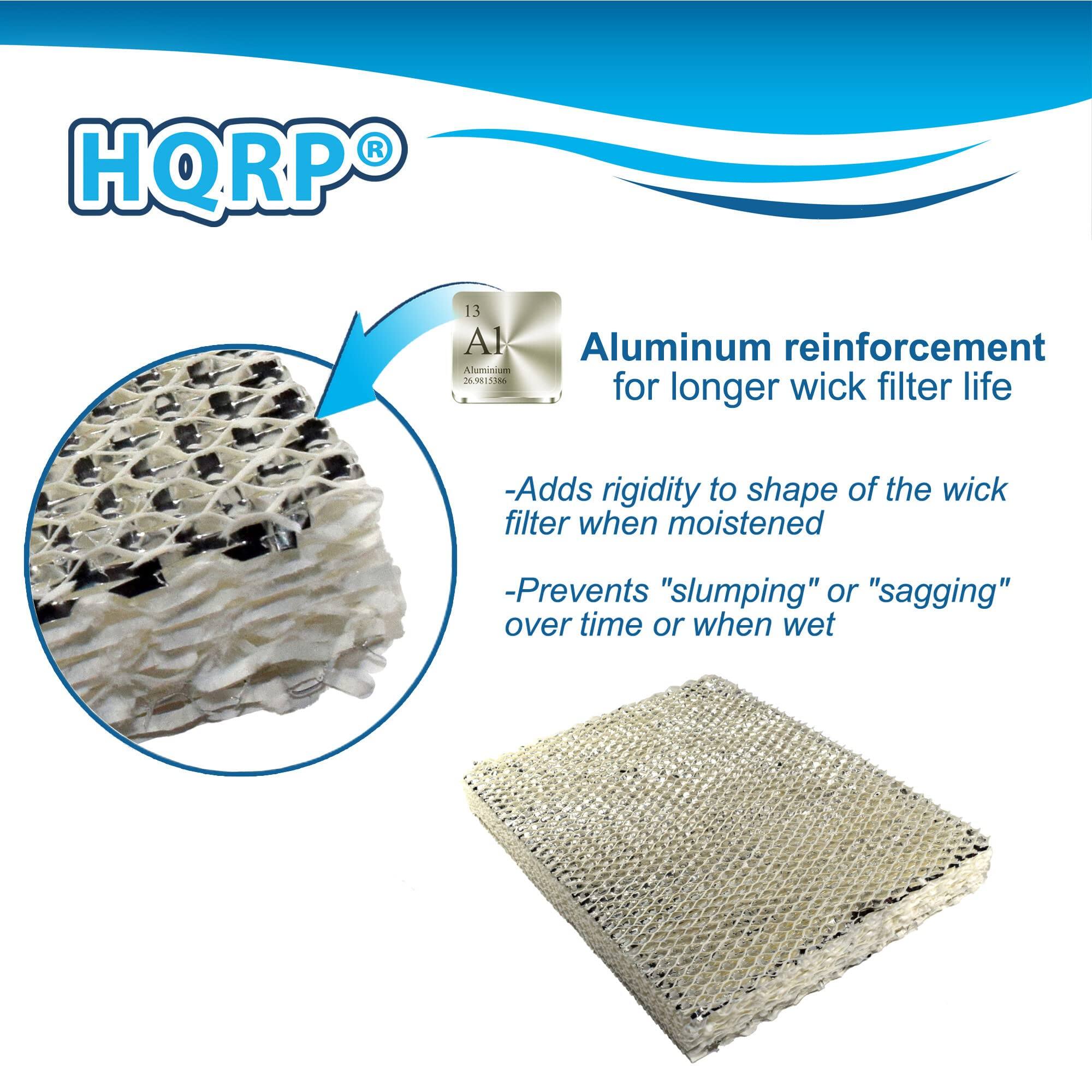 HQRP 13 Al Aluminom in_o_R % Aluminum reinforcement for longer wick filter life  
- Adds rigidity to shape of the wick filter when moistened  
- Prevents "slumping" or "sagging" over time or when wet