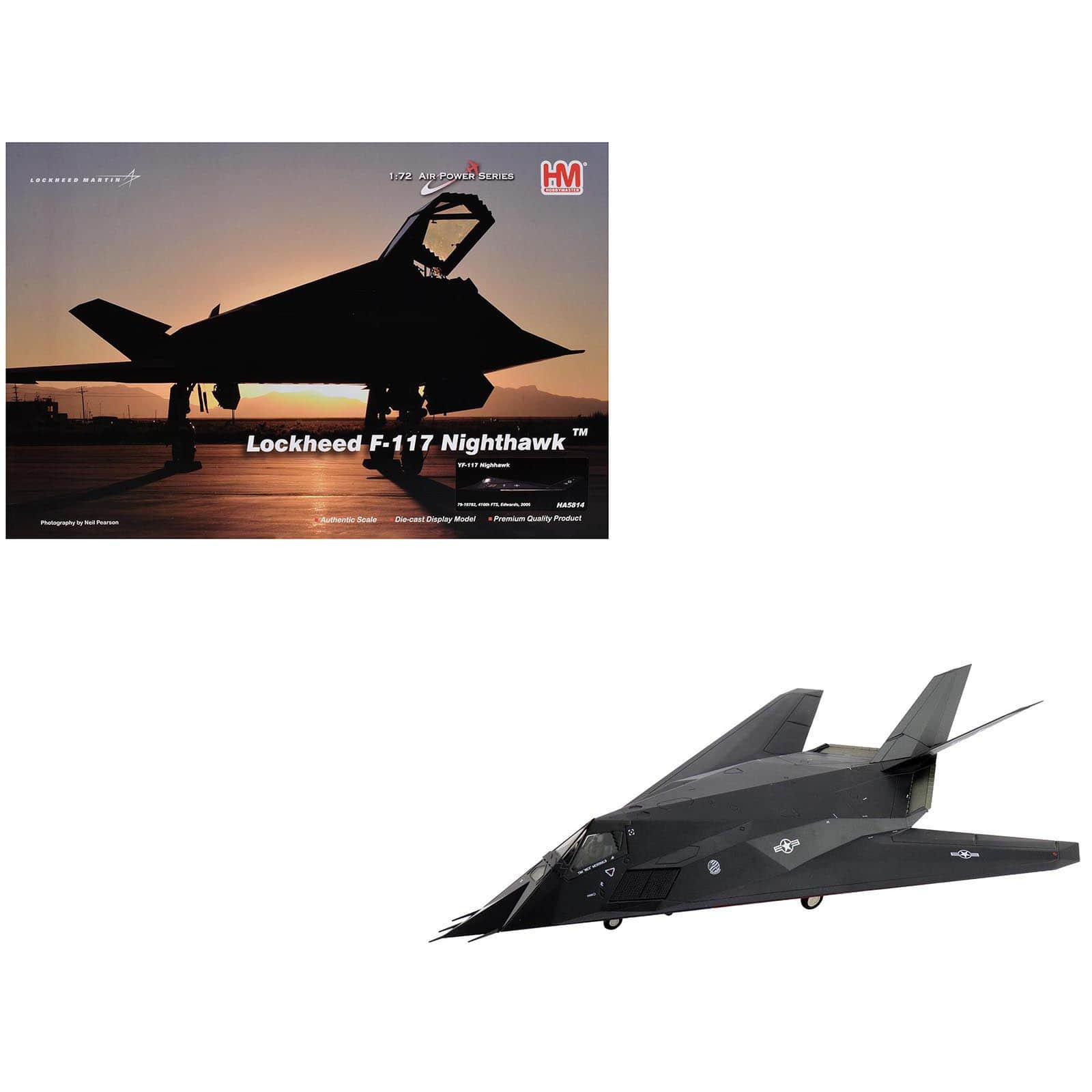 "Lockheed YF-117 Nighthawk Stealth Aircraft ""Edwards AFB"" 2005 United States Air Force 1/72 Diecast Model by Hobby Master" price history on PriceWatchPro