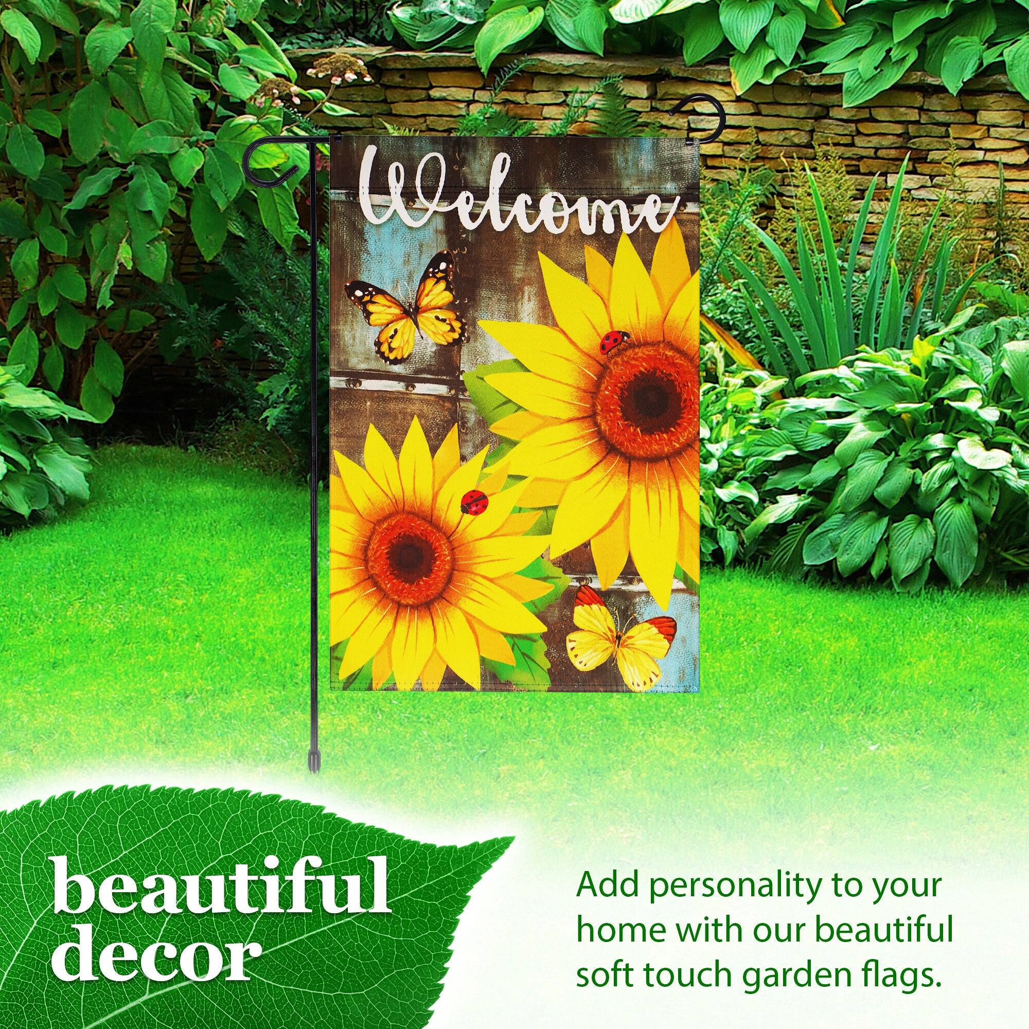 Welcome beautiful decor

Add personality to your home with our beautiful soft touch garden flags.