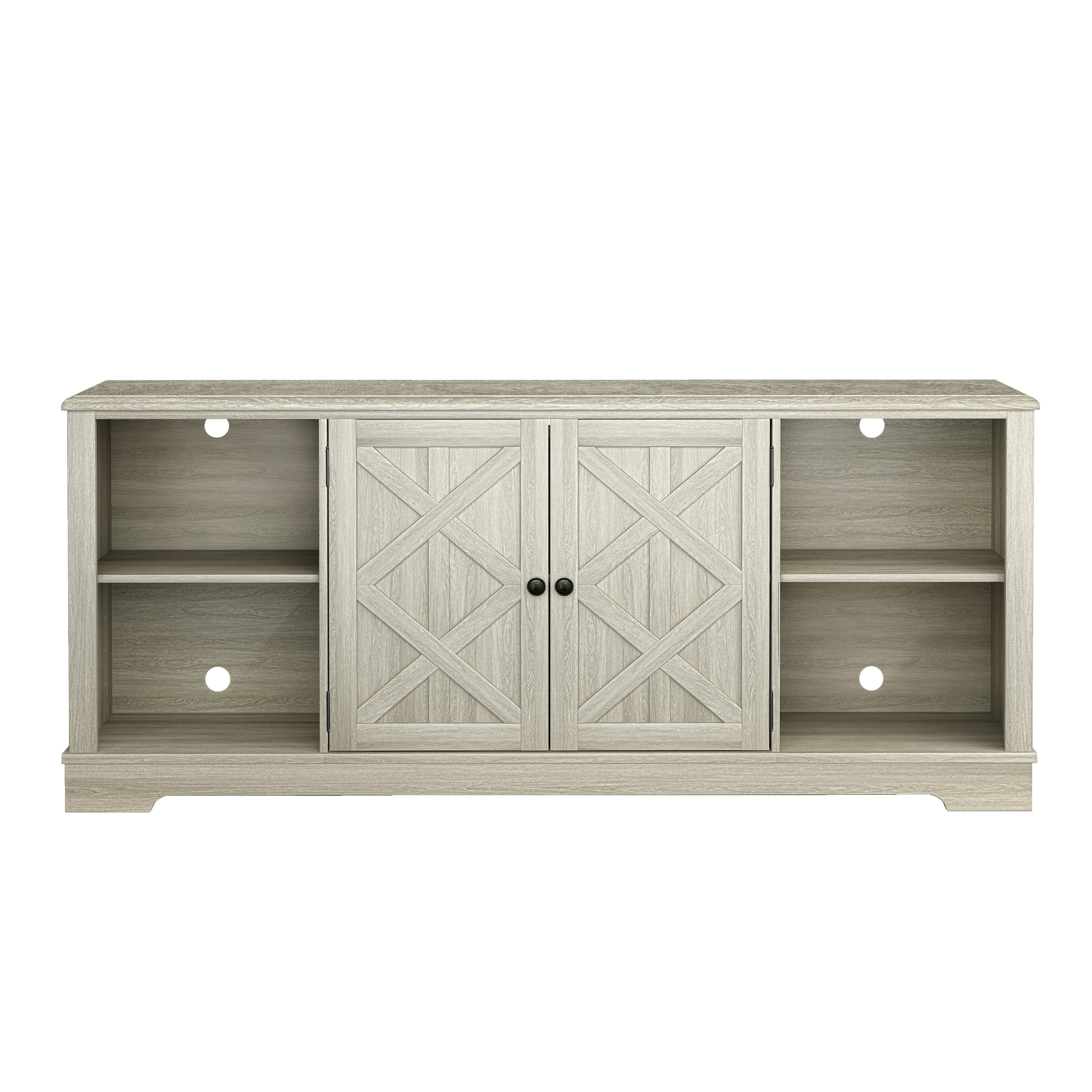 Festivo - 70-inch Extra-Wide Rustic TV Stand for 80" TVs - White Wash