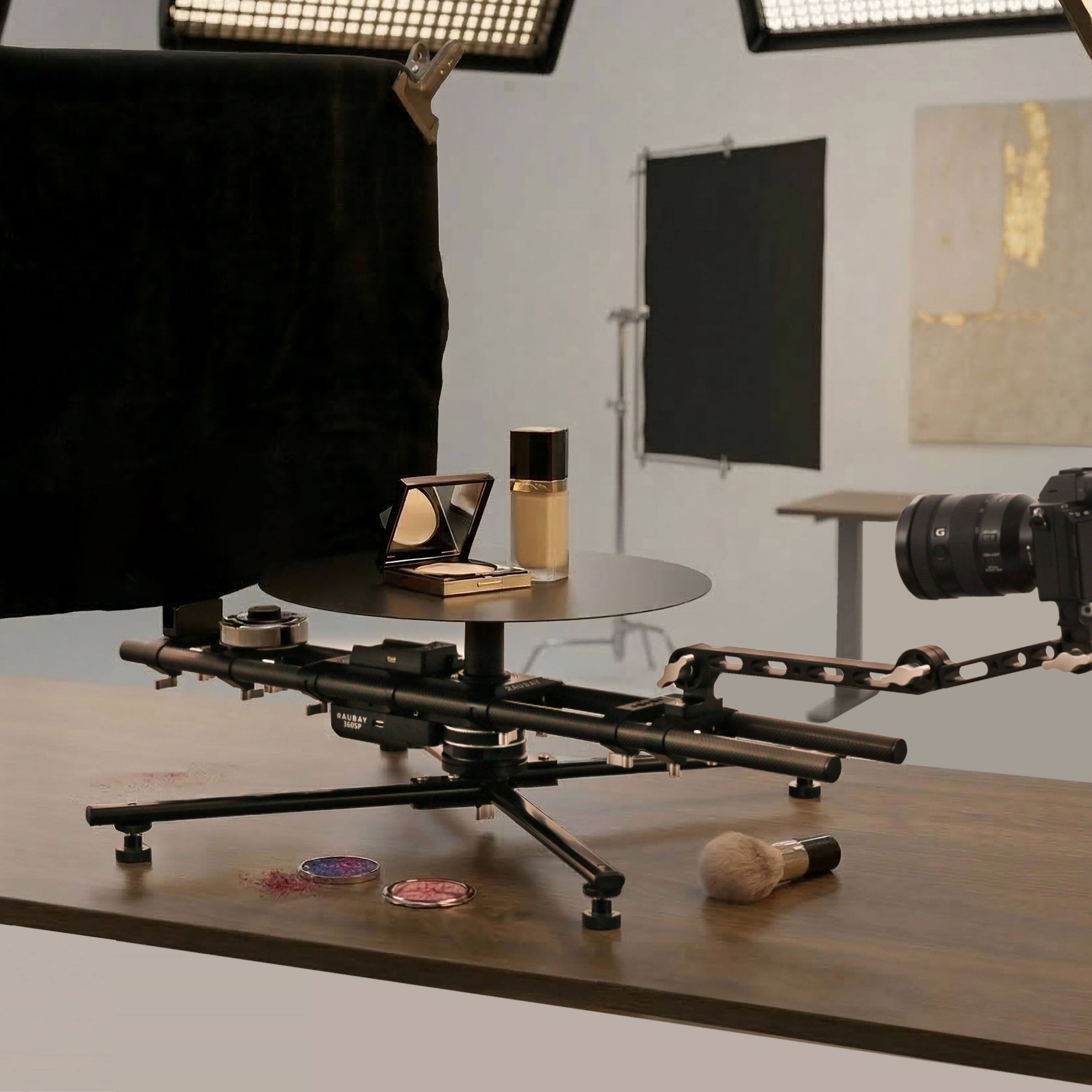 Alt View 4. RAUBAY - Motorized 360 Degree Spinner (Pro Version) Professional Photography Booth, Stable Camera Slider, Spinning Platform.