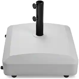 Best Choice Products - Fillable Mobile Umbrella Base Heavy Duty Market Stand w/ Wheels, Locks, 123lb Capacity - Gray