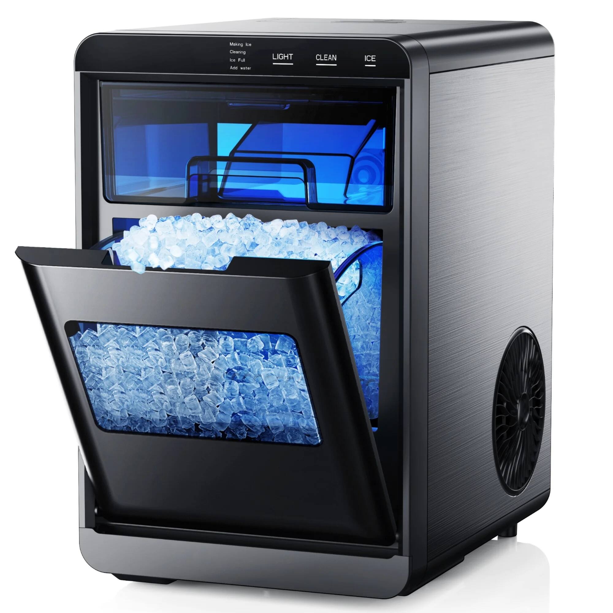 Making Ice  
Cleaning  
Ice Full  
Add water  

LIGHT  
CLEAN  
ICE