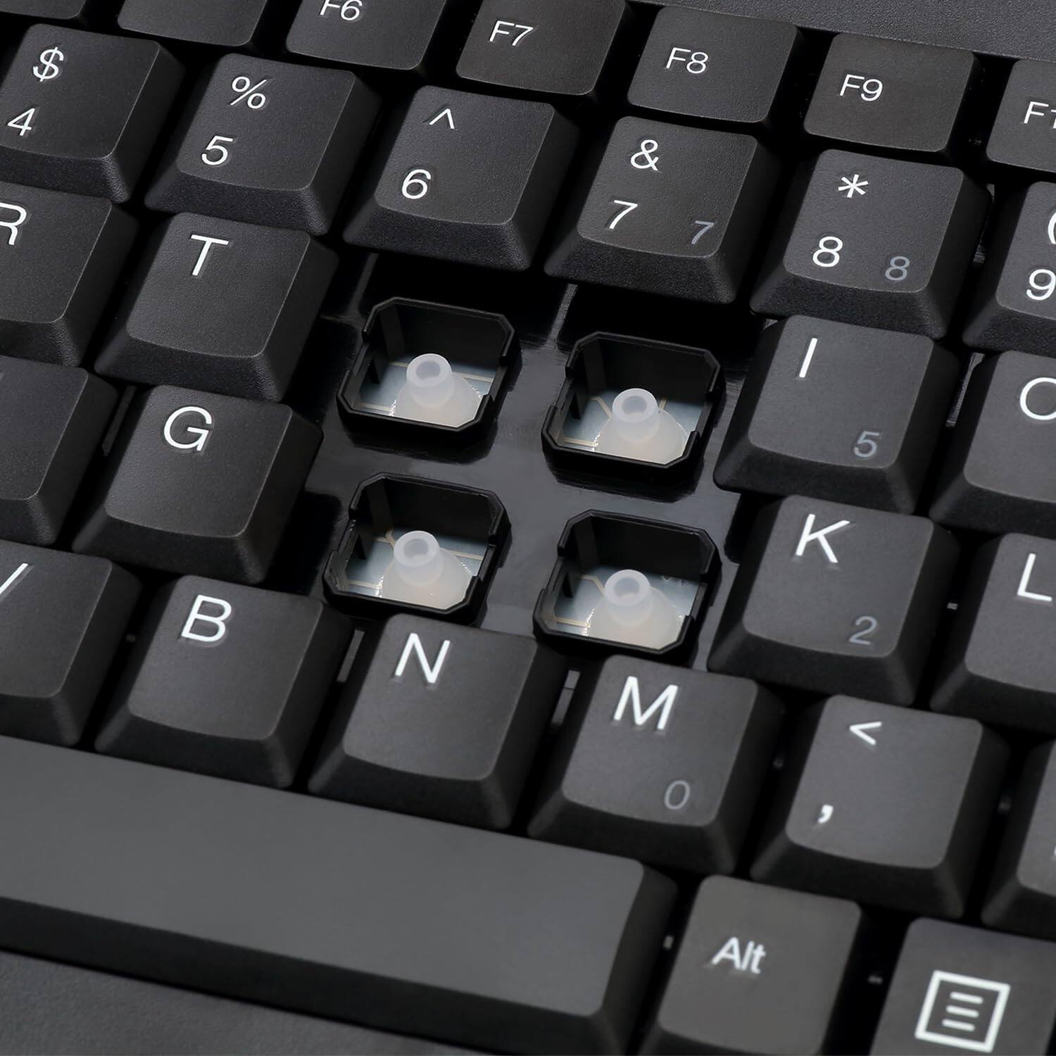 Alt View 6. Adesso - Mini Wired Gaming Keyboard AKB-110B USB/PS/2 Membrane Keys Embedded Numeric Keypad 12 Function Keys Windows Key - Black.