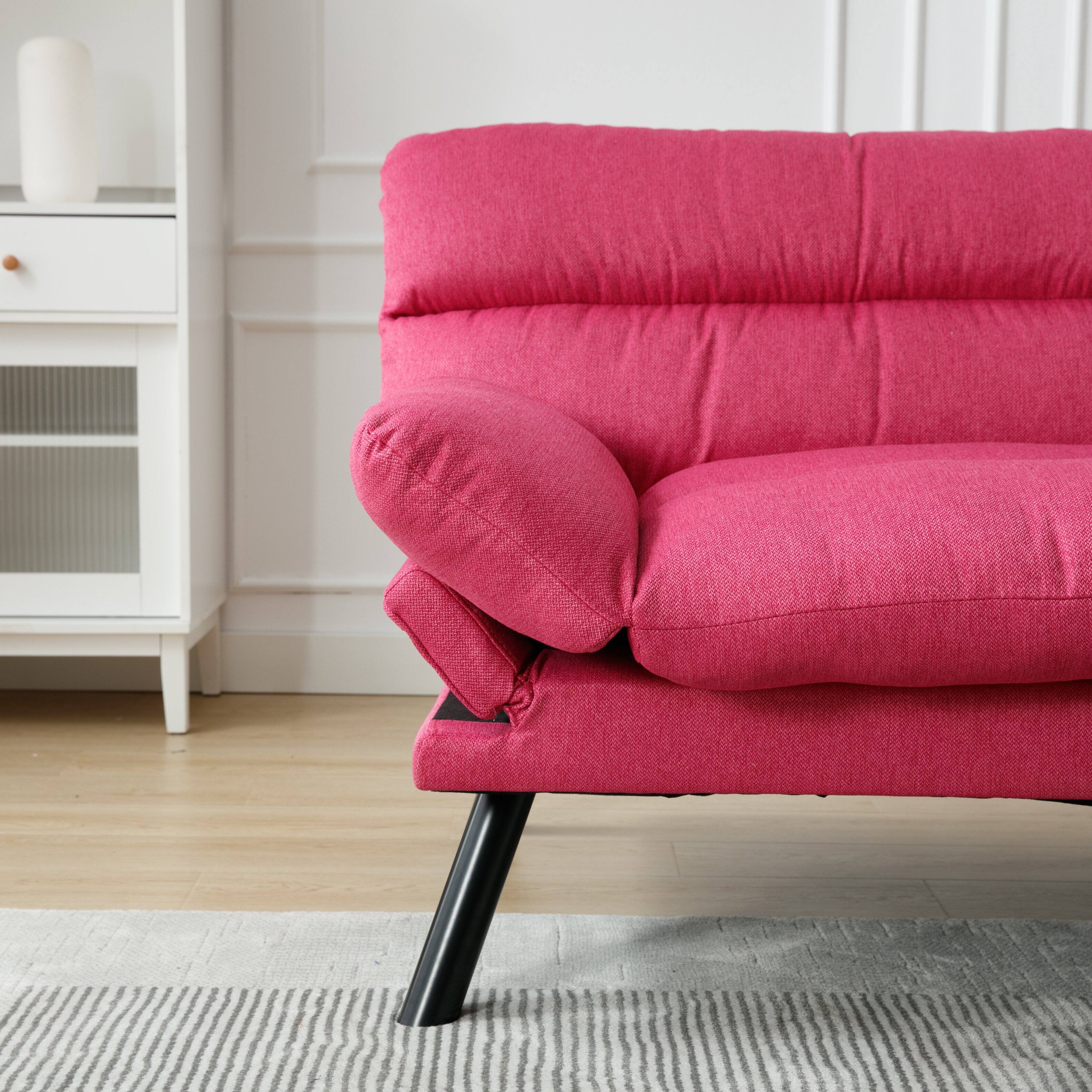 Alt View 10. Tiramisubest - Bedroom furniture,Living room furniture,sofa with thick cushion,Sofa bed,Sleeper sofa with metal feet,Rose Red - Rose Red.