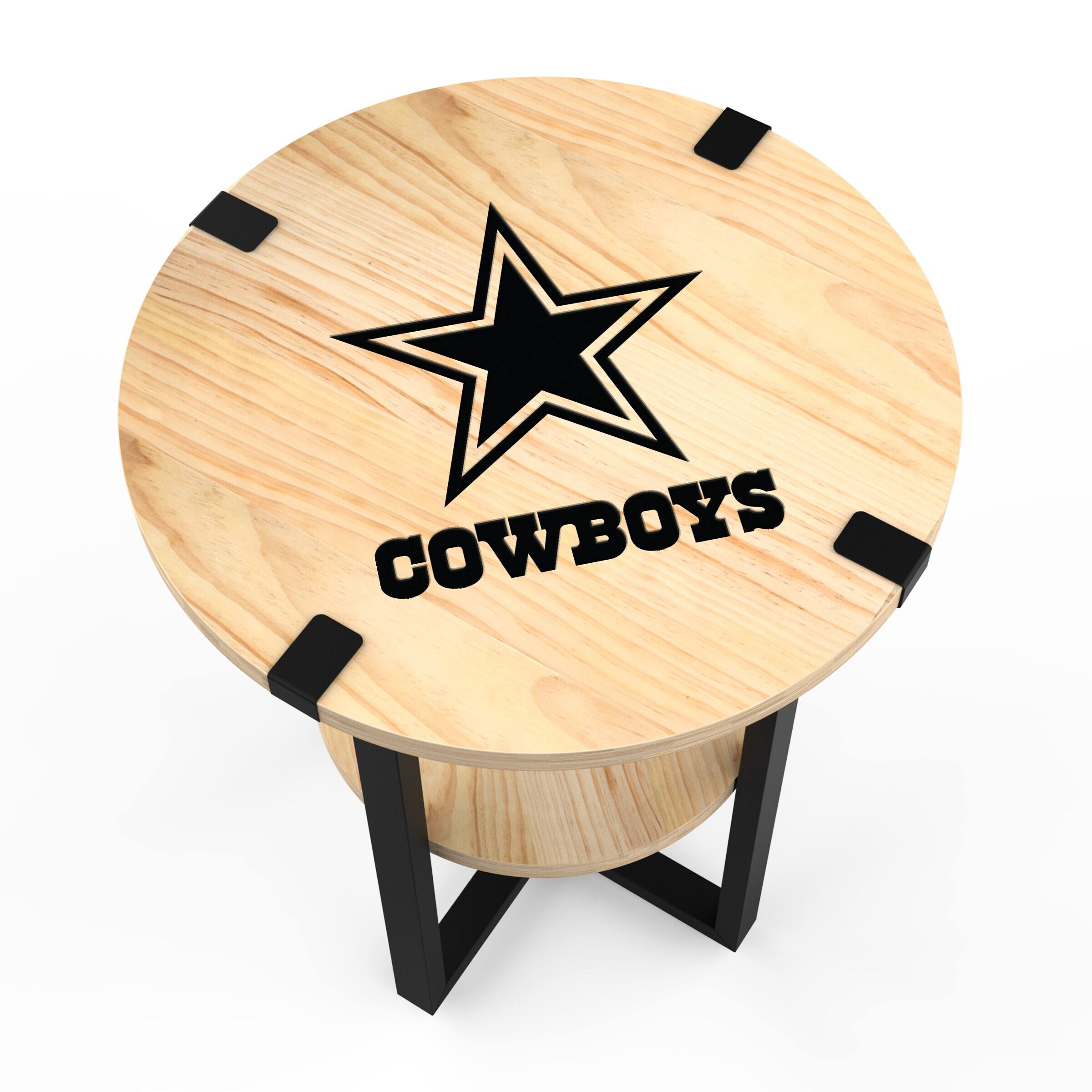 Alt View 1. Imperial - Dallas Cowboys 18" Side Table with Charger - Multicolor.